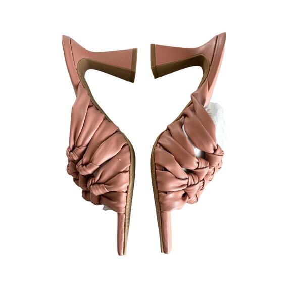 Open Edit Quinn Pink Dawn Knotted Straps Flared
Heel Sandals Size 8 - Picture 3 of 7